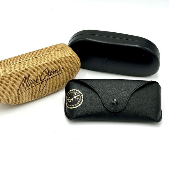 Lot of 3 Ray Ban and Maui Jim Eyeglasses / Sun Glasses Cases - Picture 1 of 2